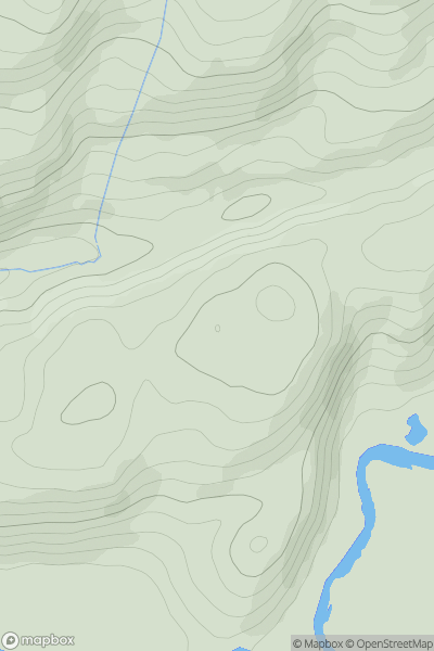 Thumbnail image for Cefn [Dolgellau to Machynlleth] showing contour plot for surrounding peak
